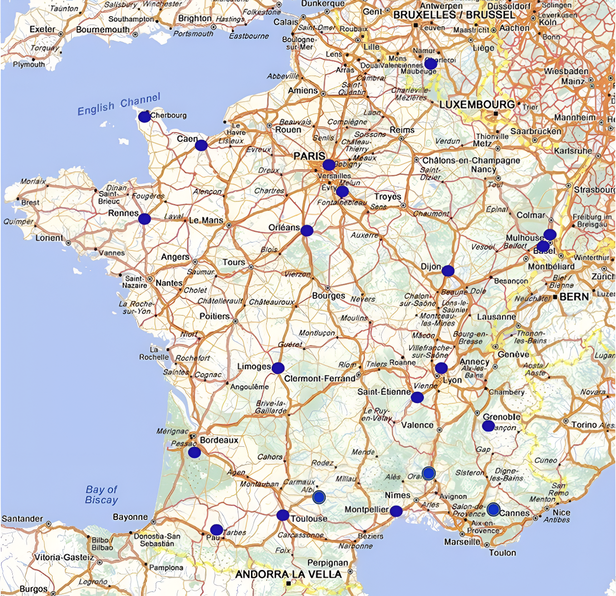 carte-france carte de France